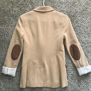 Tan Blazer with Elbow Patches
